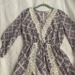 Excellent quality romper patterned and lace